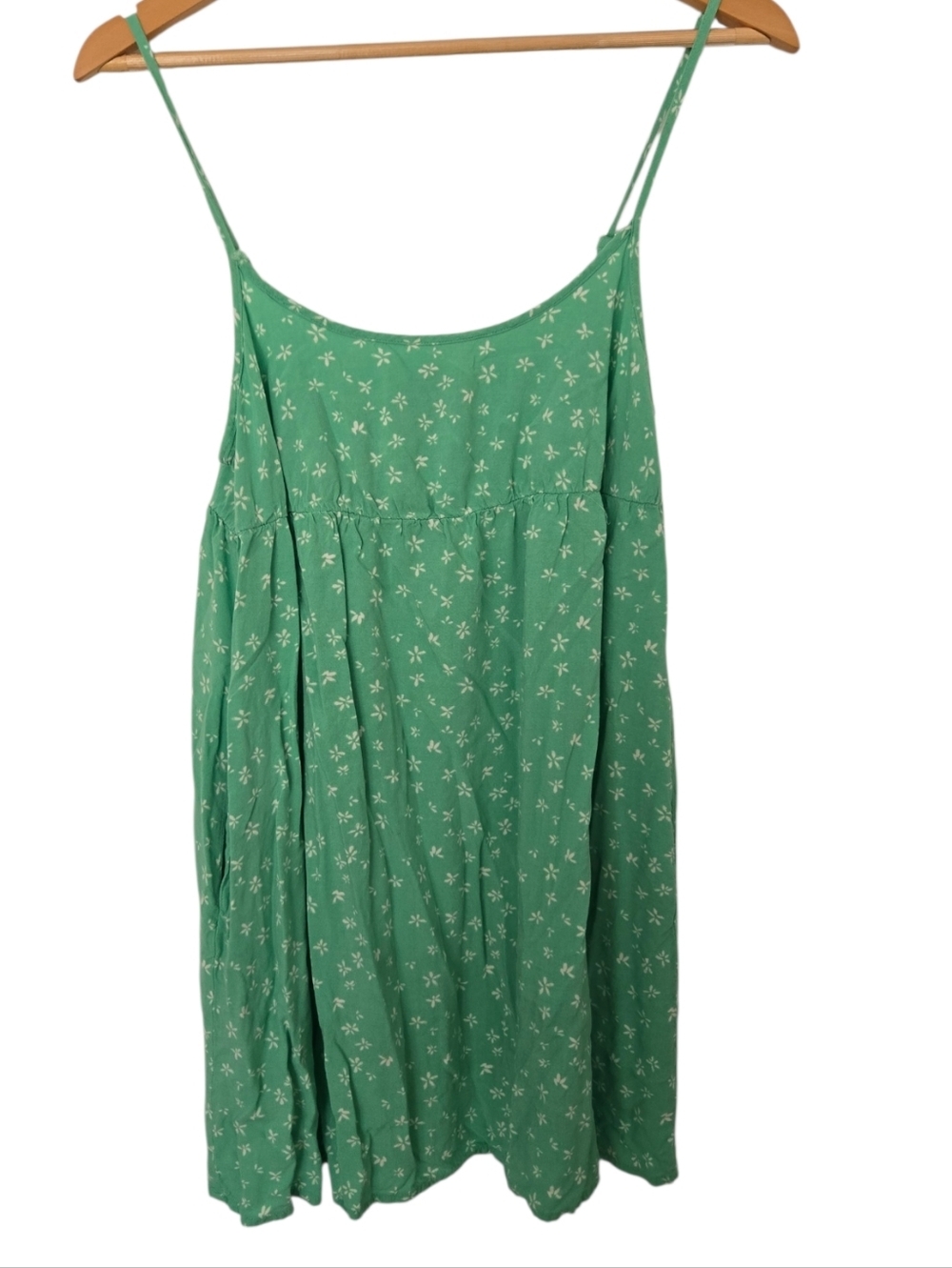 Wild Fable Green Floral Mini Dress Size S Spaghetti Strap